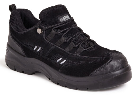 AP302SM - Apache Black Suede Safety Trainer